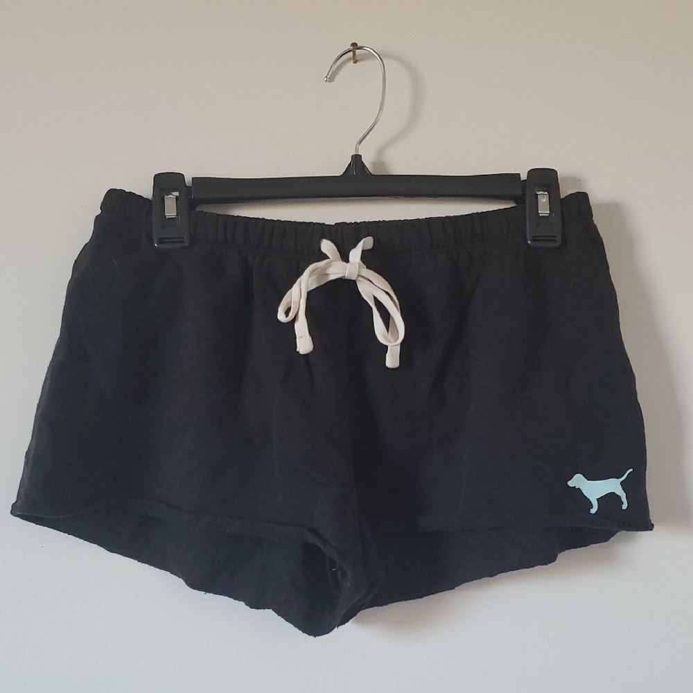 PINK Victoria's Secret Black Women's Lounge Shorts with Drawstring Size Small
